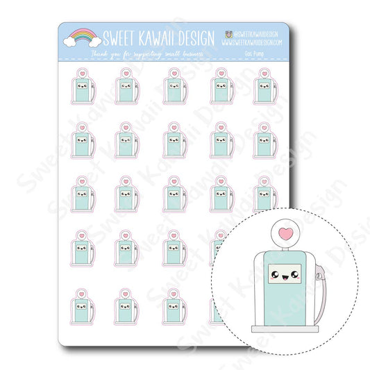 Kawaii Gas Pump Stickers