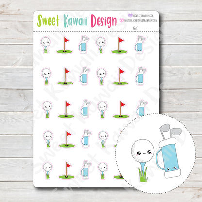 Kawaii Golf Stickers