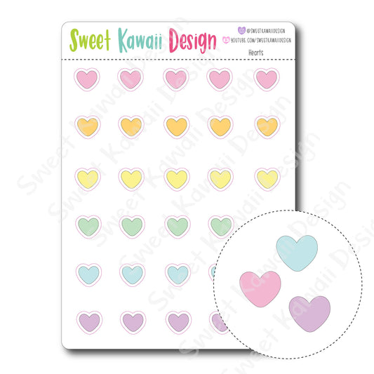 Kawaii Heart Stickers