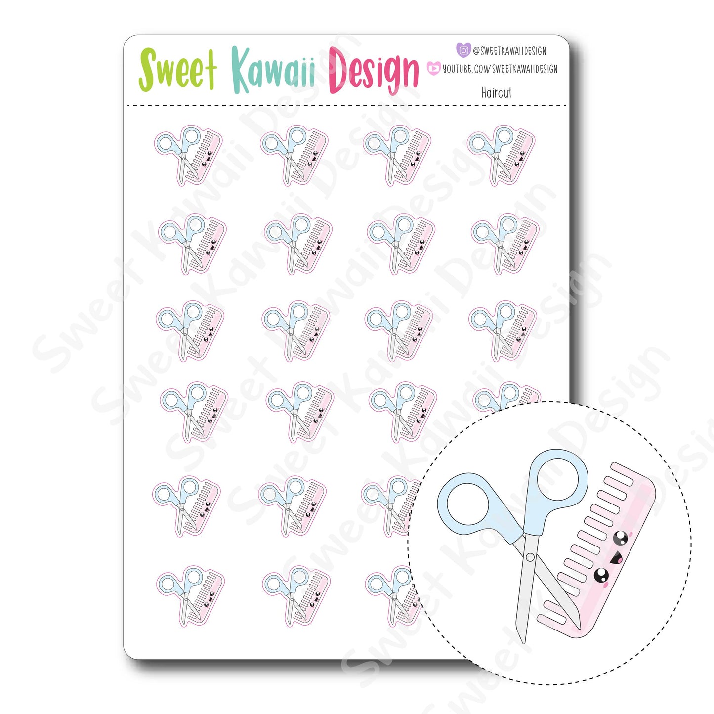 Kawaii Haircut Stickers