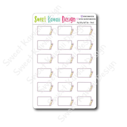 Kawaii Half Box Pencil Stickers