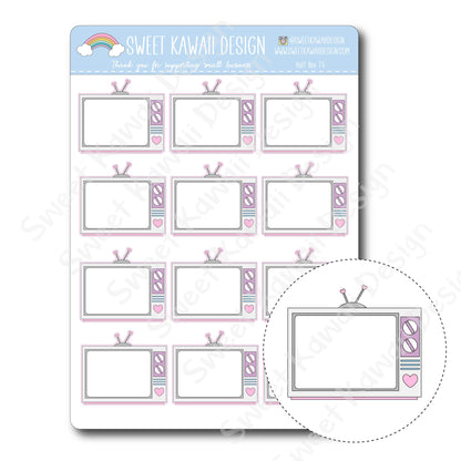 Kawaii Half Box TV Stickers