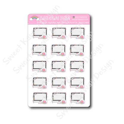 Kawaii Half Box Stickers - Valentine's Computer