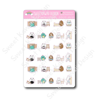 Kawaii Critter Stickers - Handy Critters