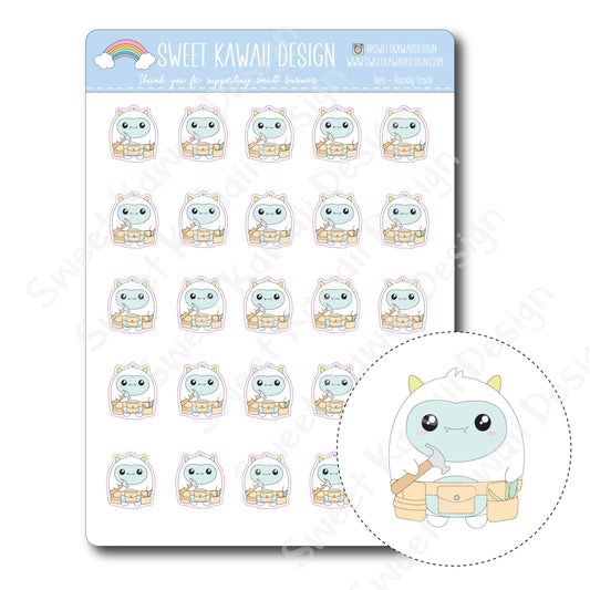 Kawaii Yeti Stickers - Handy Frank