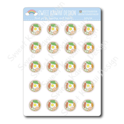 Kawaii Healthy Bowl Stickers