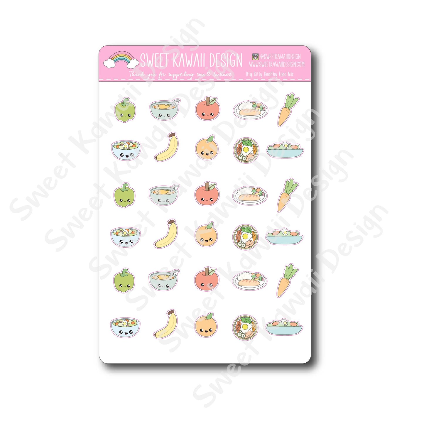 Kawaii Healthy Food Stickers