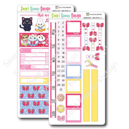 Kawaii Hobonichi Weeks Stickers - Sailor Critters