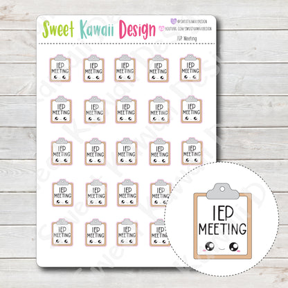 Kawaii IEP Meeting Stickers