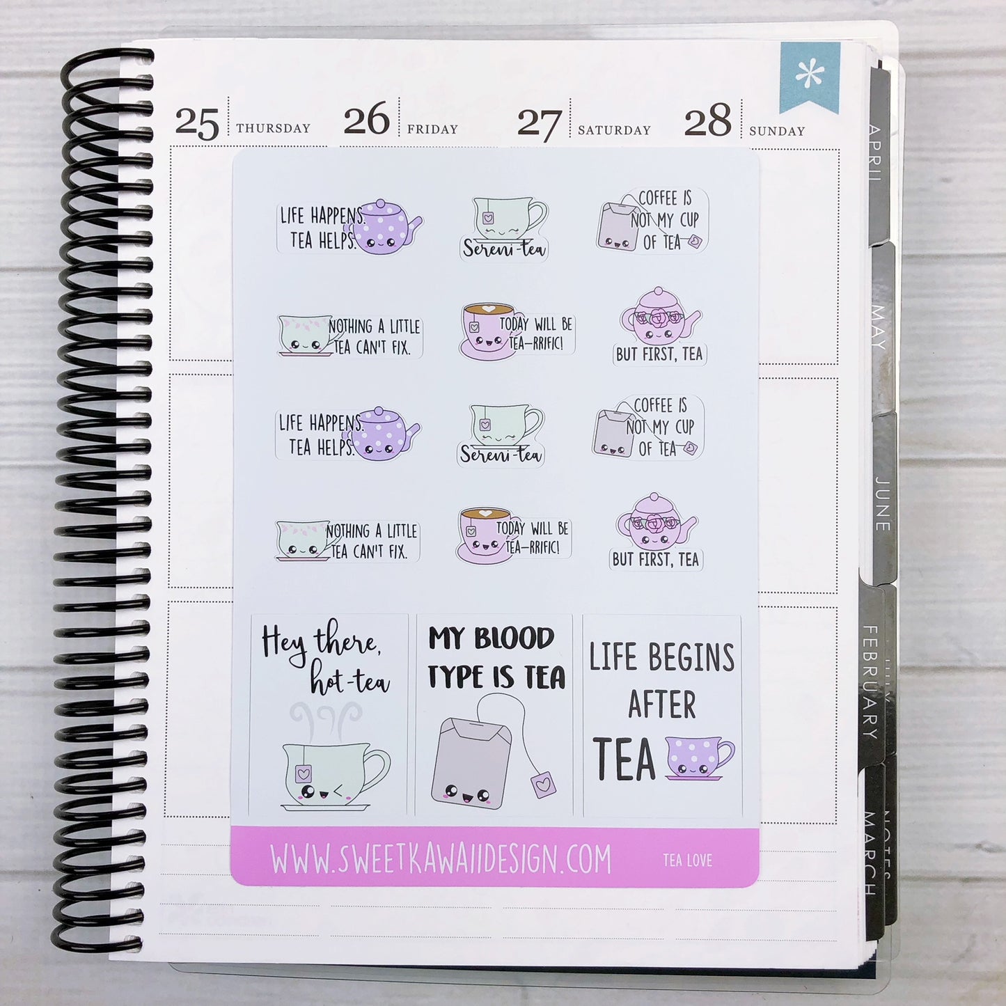 Kawaii Tea Love Stickers