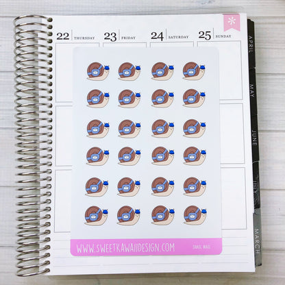 Kawaii Snail Mail Stickers (Snails only)