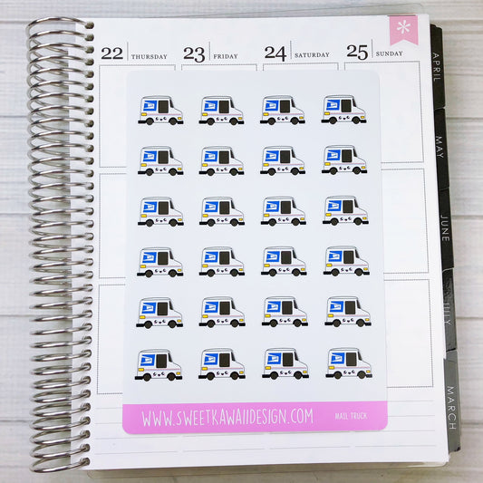 Kawaii Mail Truck Stickers