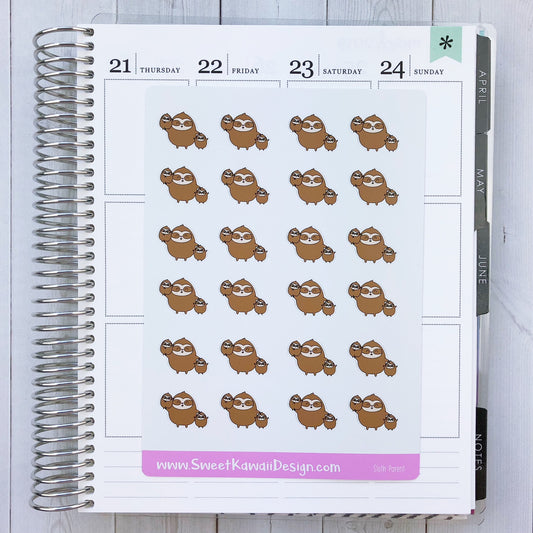 Kawaii Sloth Stickers - Parent