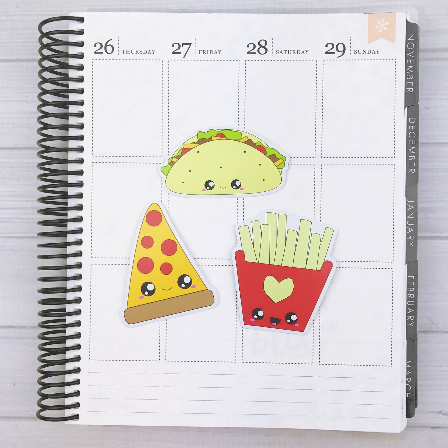 Kawaii Fast Food Diecut Sticker Set