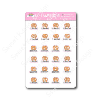 Kawaii I'd Rather Knot Stickers