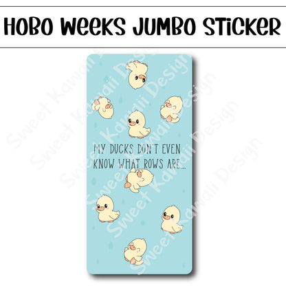 Kawaii Jumbo Sticker - Ducks in a Row - Size Options Available