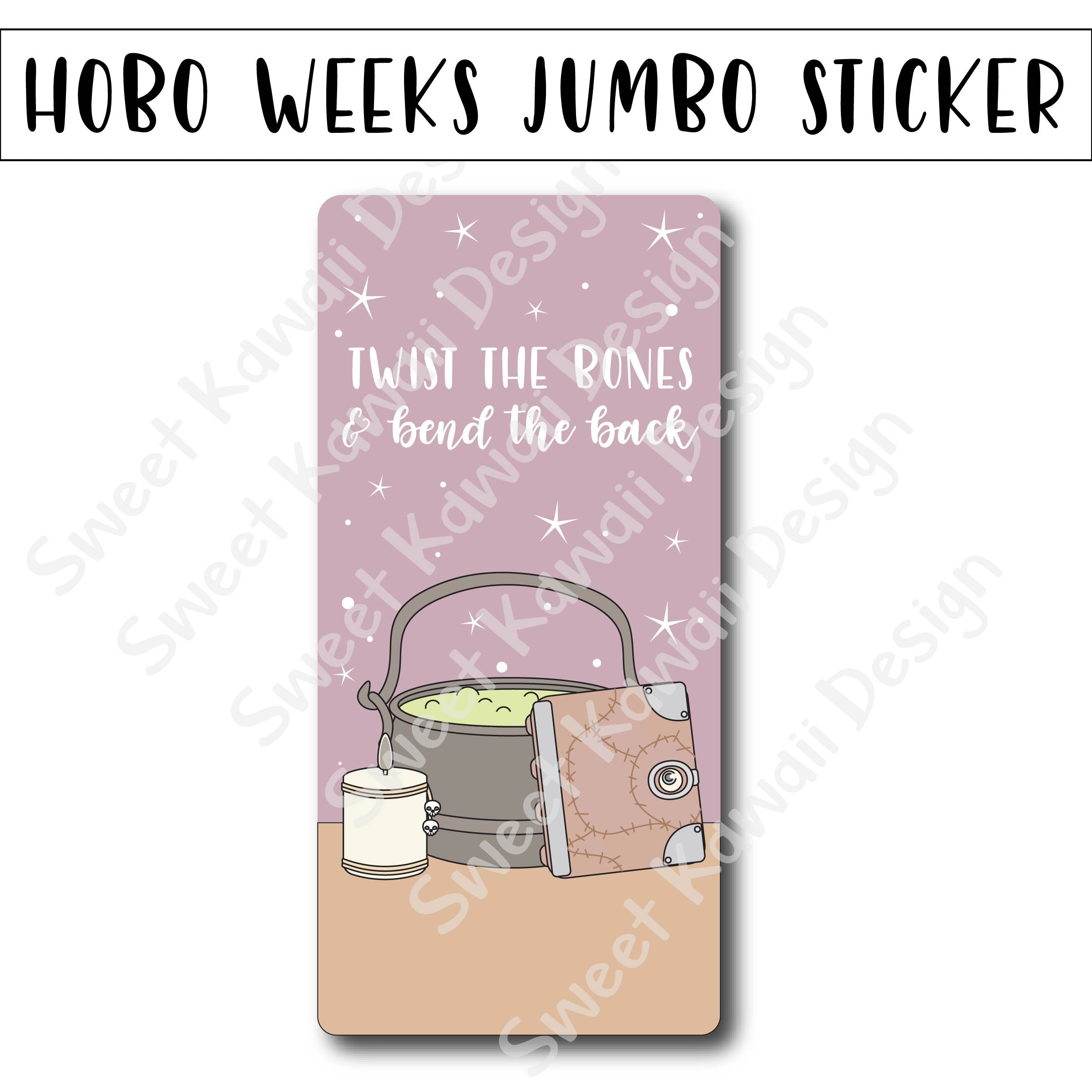 Kawaii Jumbo Sticker - Hocus Pocus - Size Options Available