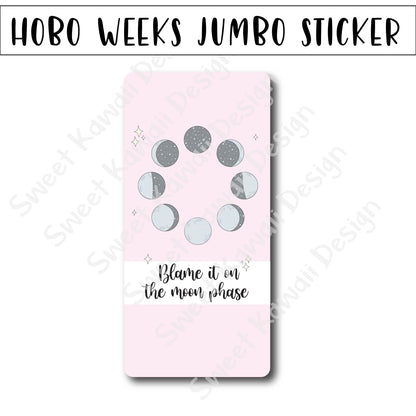 Kawaii Jumbo Sticker - Moon Phase - Size Options Available