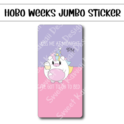 Kawaii Jumbo Sticker - Kiss me at 9 - Size Options Available