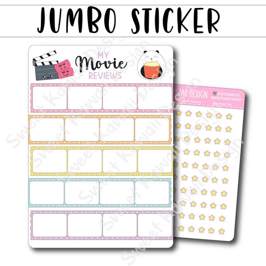 Kawaii Jumbo Sticker - 5x7 Movie Tracker