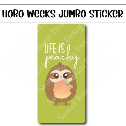 Kawaii Jumbo Sticker - Life is Peachy - Size Options Available