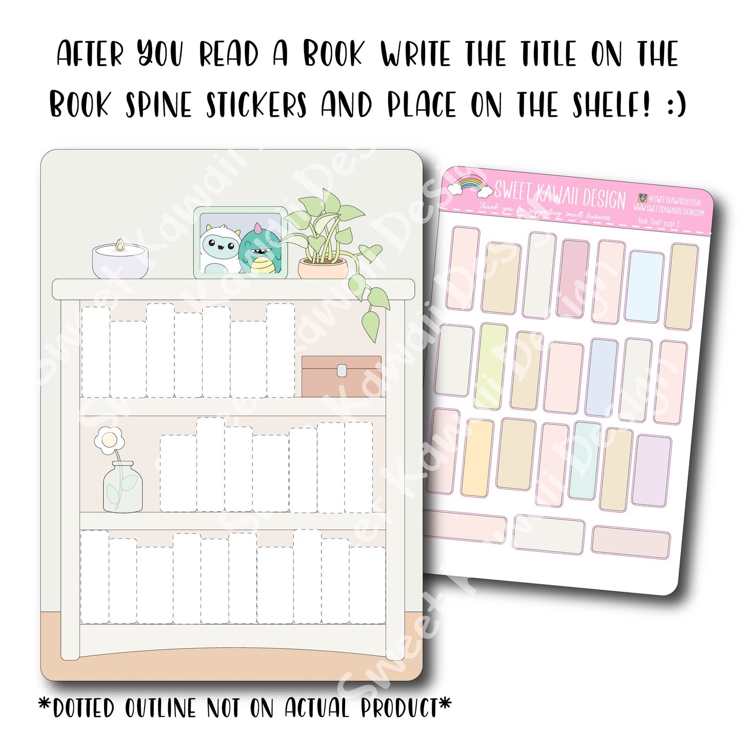 Kawaii Jumbo Sticker - 5x7 Book-it List (Book Tracker)