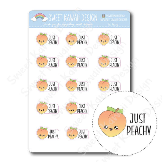 Kawaii Just Peachy Stickers