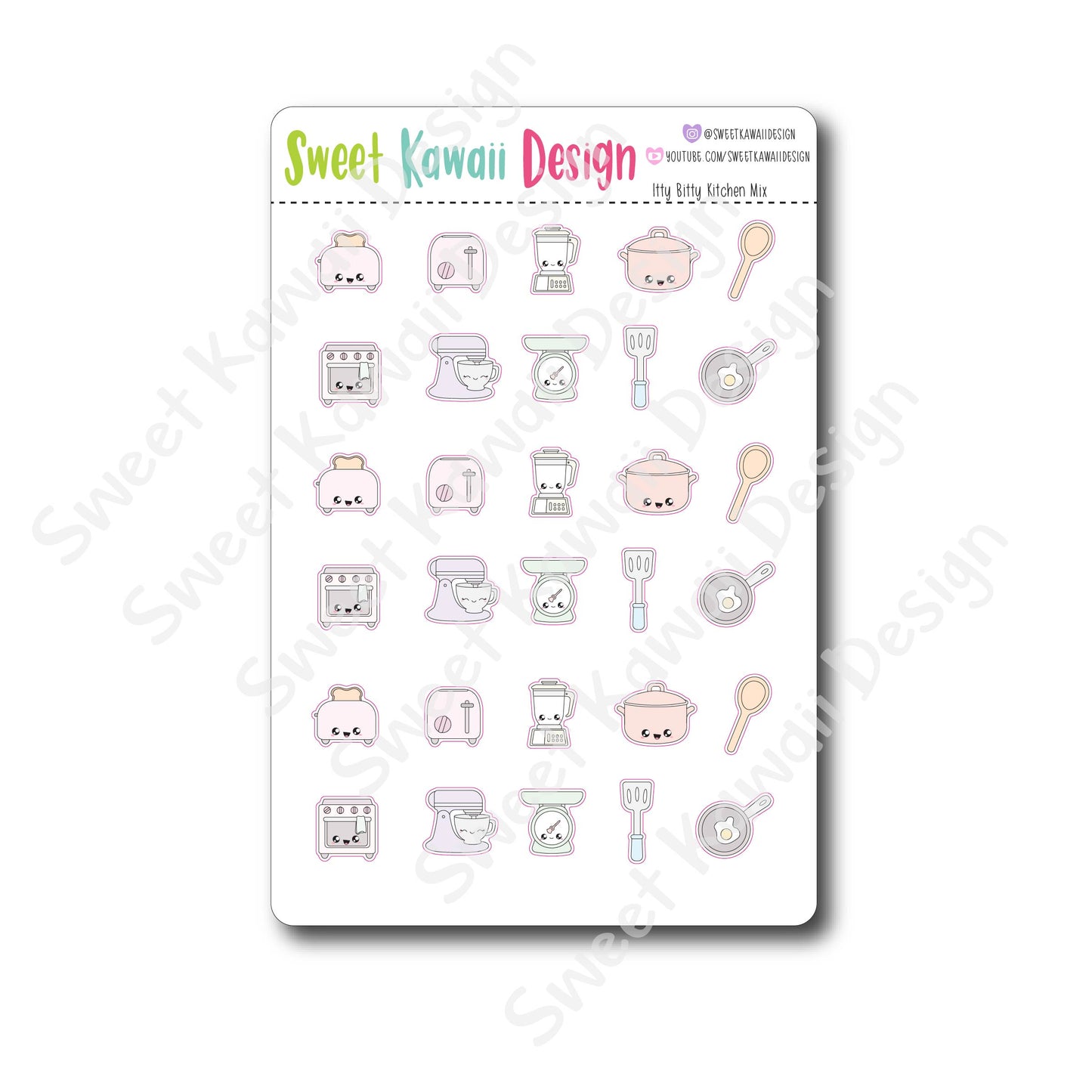 Kawaii Kitchen Mix Stickers