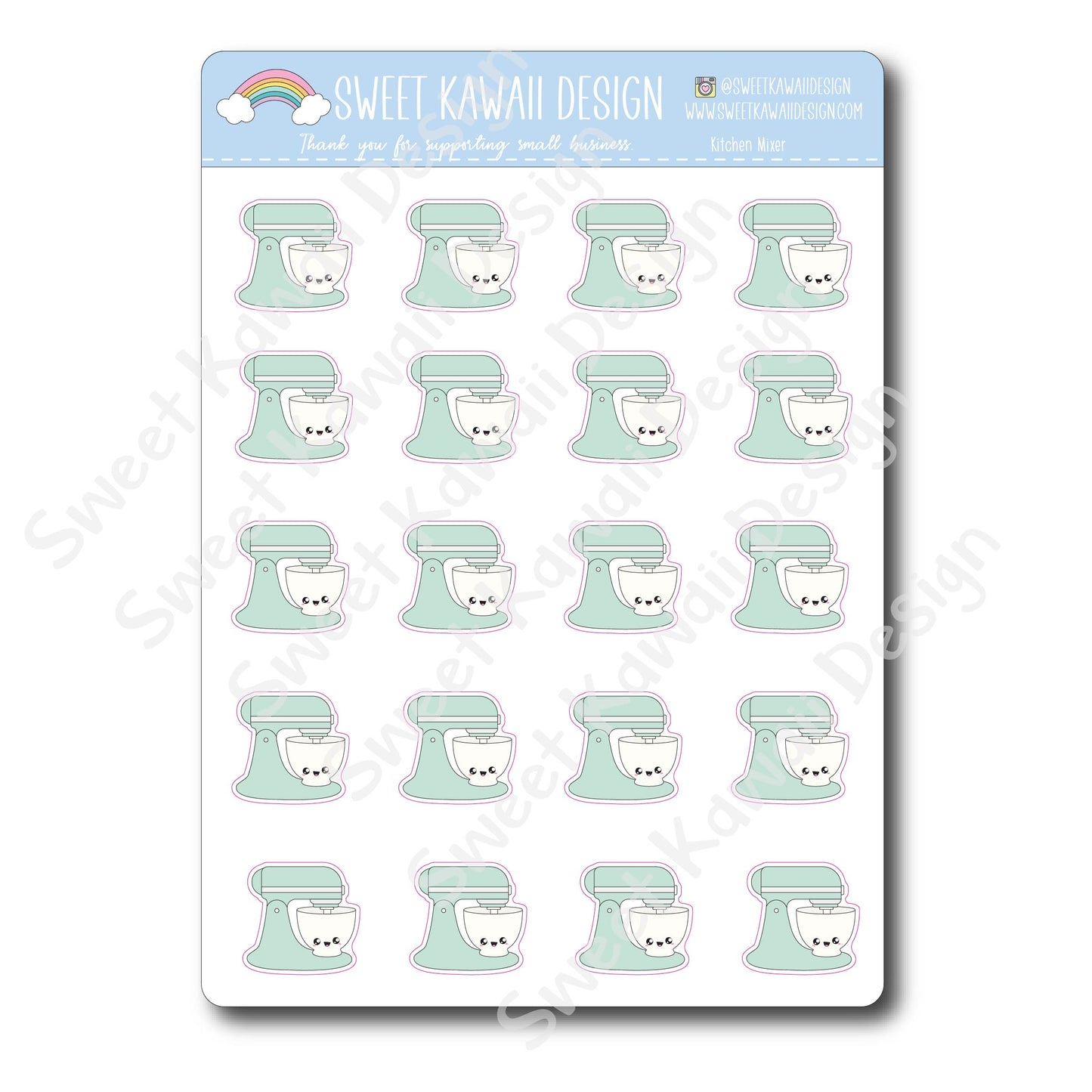 Kawaii Kitchen Mixer Stickers