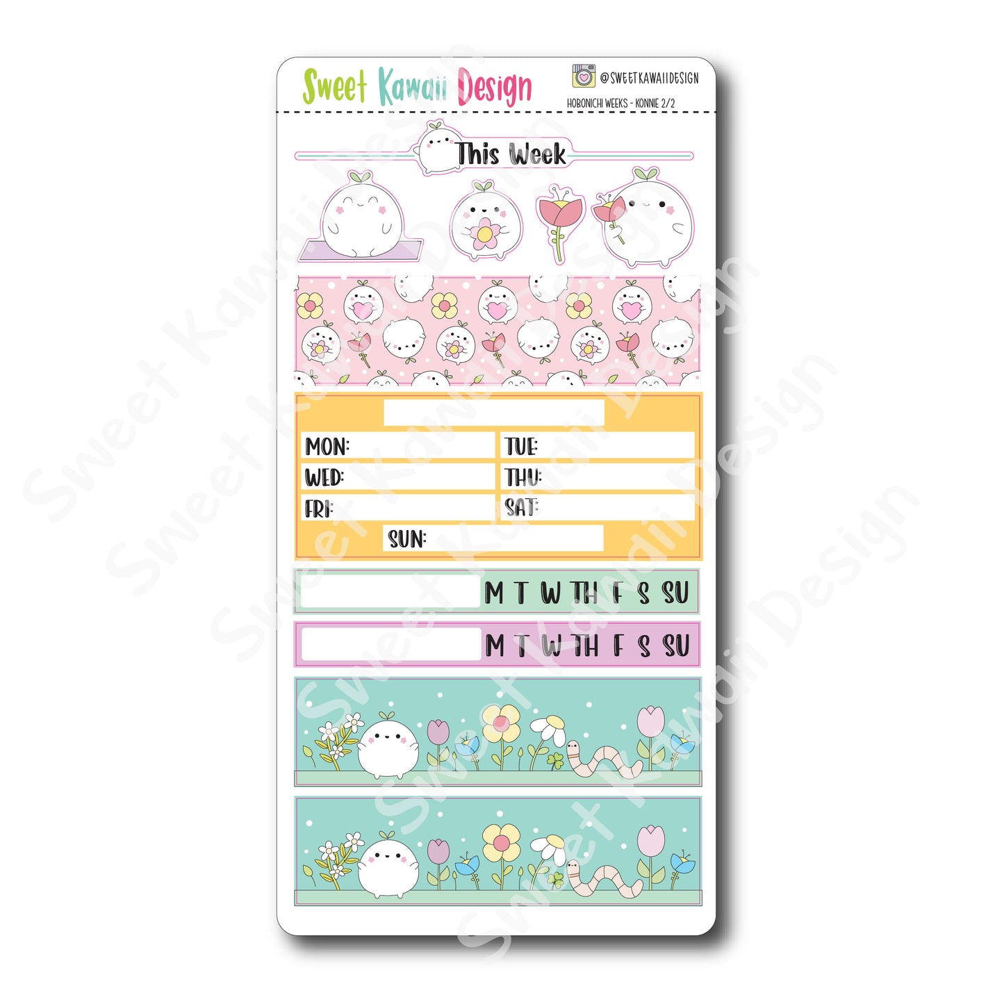 Kawaii Hobonichi Weeks Stickers - Konnie