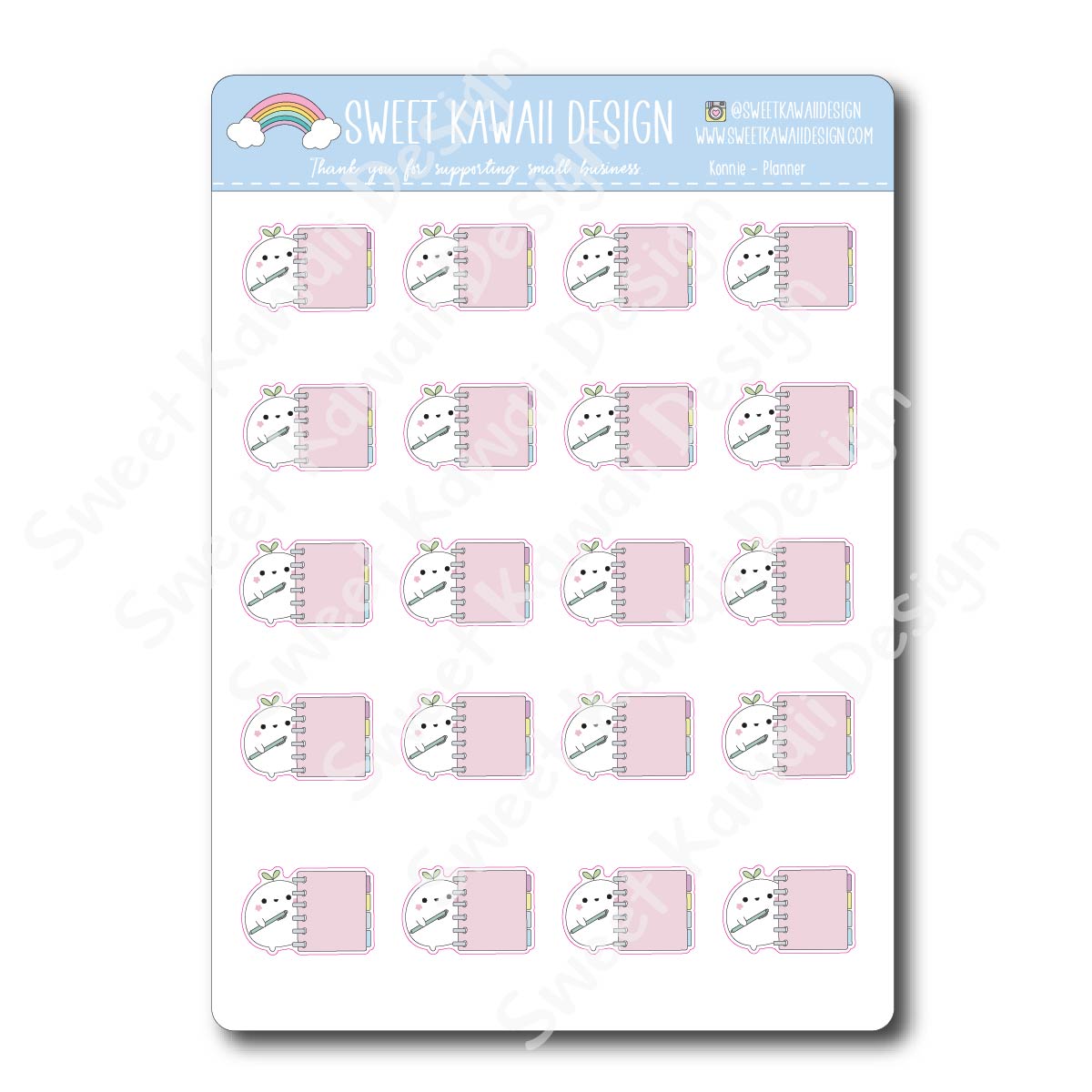 Kawaii Konnie Stickers - Planner