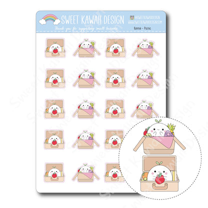 Kawaii Konnie Stickers - Picnic