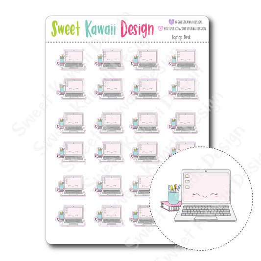 Kawaii Laptop Desk Stickers