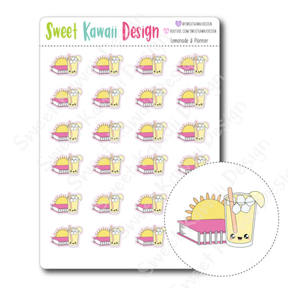 Kawaii Lemonade and Planner Stickers