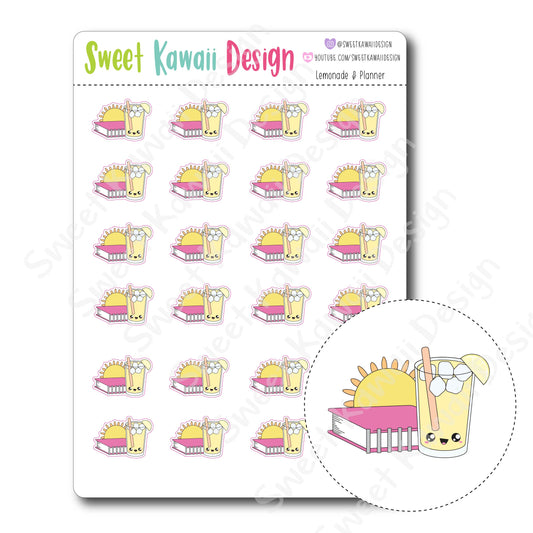 Kawaii Lemonade and Planner Stickers