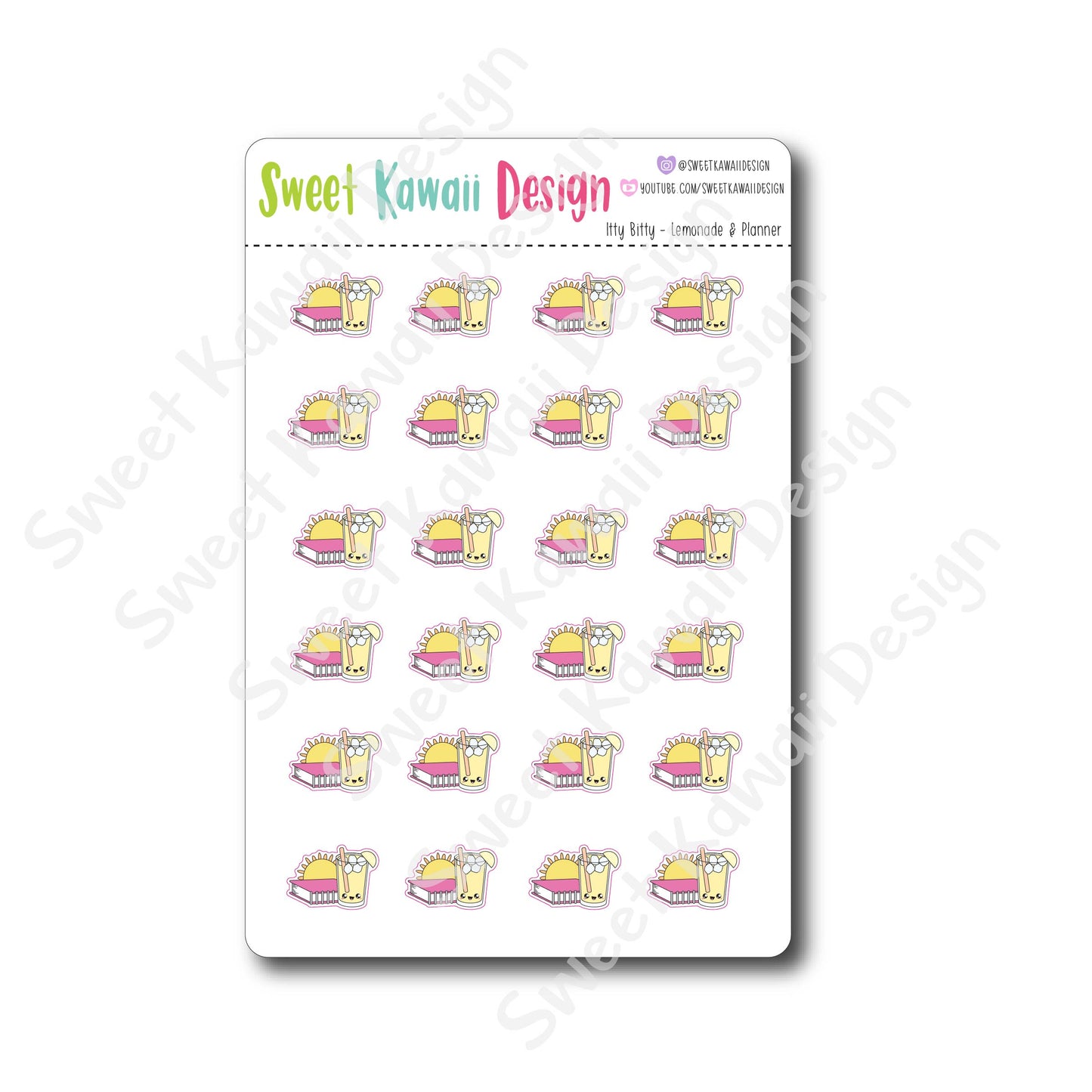 Kawaii Lemonade and Planner Stickers