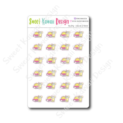 Kawaii Lemonade and Planner Stickers