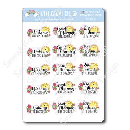 Kawaii Little Rosebud Stickers