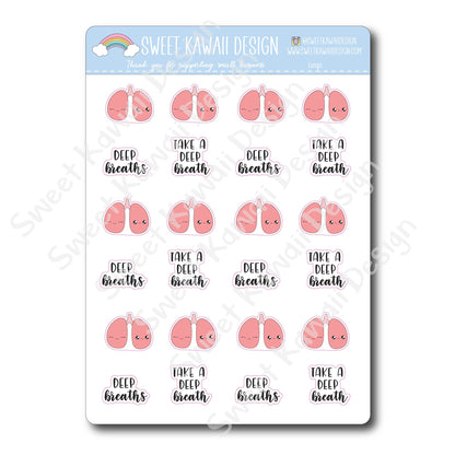 Kawaii Lungs Stickers