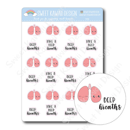 Kawaii Lungs Stickers