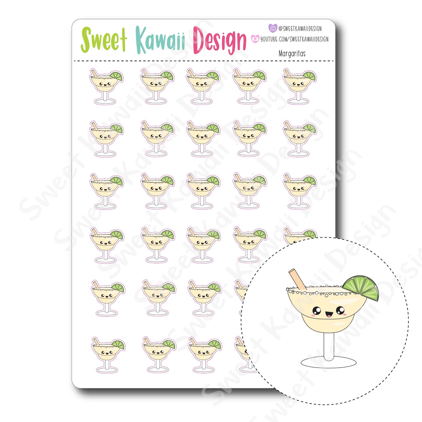 Kawaii Margarita Stickers