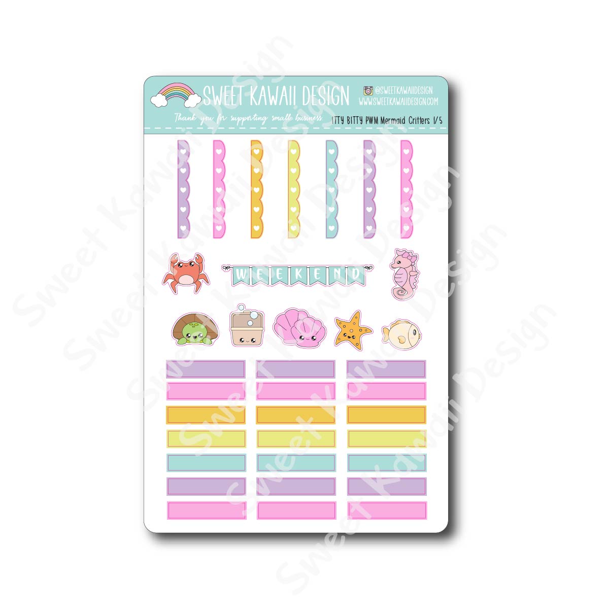 Weekly Kit  - Mermaid Critters ITTY BITTY