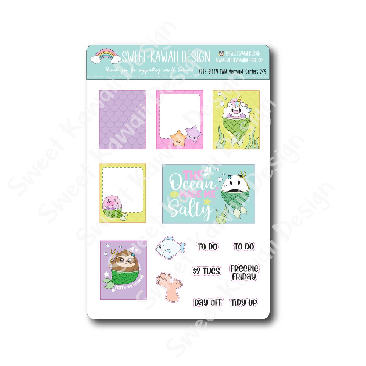 Weekly Kit  - Mermaid Critters ITTY BITTY