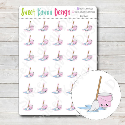 Kawaii Mop Stickers