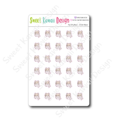 Kawaii Mouse Stickers - Kitchen Mouse