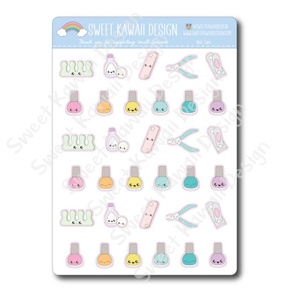 Kawaii Nail Care Stickers