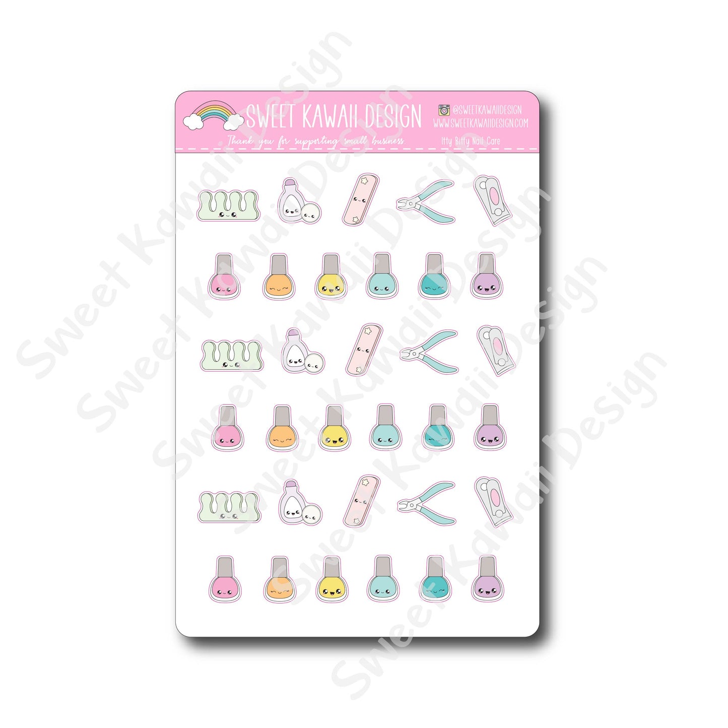 Kawaii Nail Care Stickers