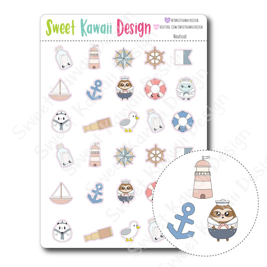 Kawaii Nautical Stickers