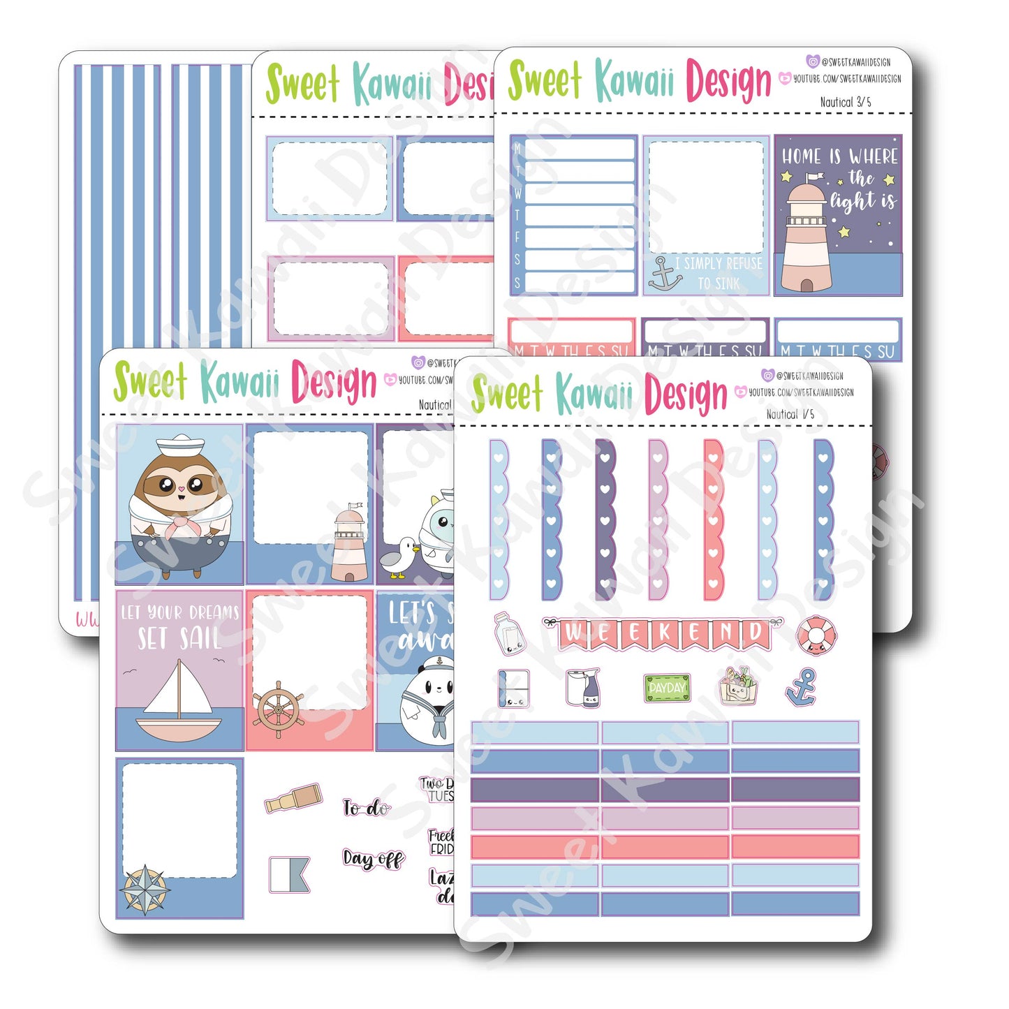 Weekly Kit  - Nautical HORIZONTAL