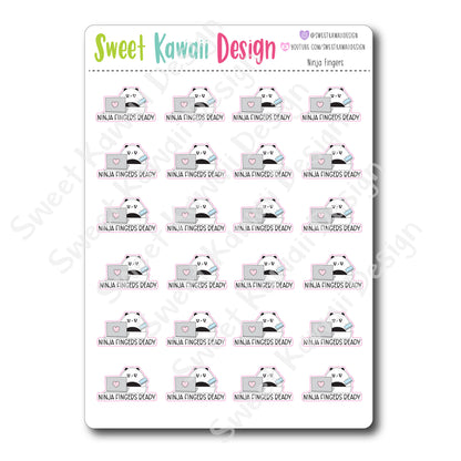 Kawaii Ninja Finger Stickers